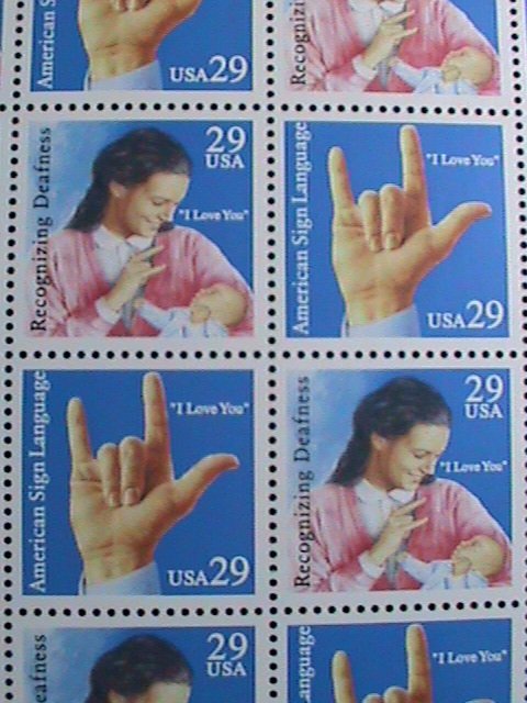 ​UNITED STATES-1993 SC#2783-4-AMERICAN SIGN LANGUAGE-MNH SHEET- VERY FINE