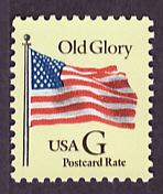 2879 'G' Postcard rate Flag, black G mint single