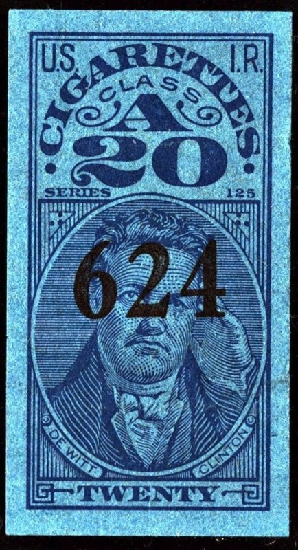 TA404b Series 125 Cigarette Revenue Stamp: 20 Cigarettes (1955) Unused/LH