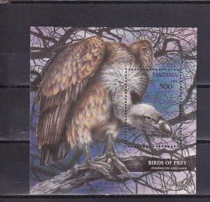 SA04 Tanzania 1994 Birds of Prey minisheet