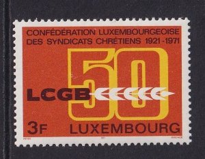 Luxembourg   #502  MNH  1971  Christian workers' union