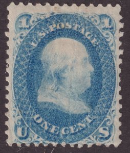 Sc# 63 U.S 1861 - 1862 Benjamin Franklin 1¢ issue MMH CV $275.00