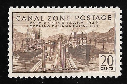 CANAL ZONE 133 20 cents 25th Anniversary Stamp Mint OG NH VF