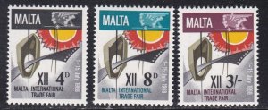 Malta # 384-386, Malta Trade Fair, Mint NH, 1/2 Cat.