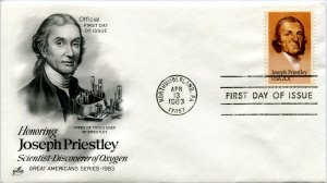 2038 20c Joseph Priestly,  Art Craft First Day Cover