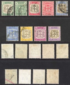 Jamaica SG37/45 1905 Set of 9 Fine used Cat 150 pounds
