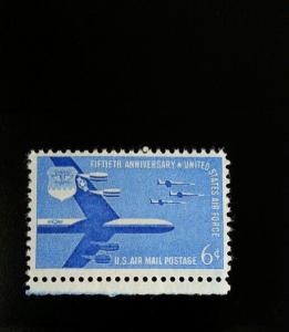 1957 6c Air Force 50th Anniversary, Air Mail Scott C49 Mint F/VF NH