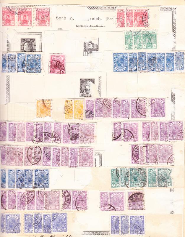 Europe 'Old Tyme Pages' Cancellation Collection   F/VF/Used(o)