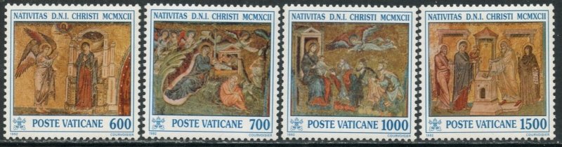 VATICAN Sc#912-915 1992 Christmas Mosaics Complete Set OG Mint NH