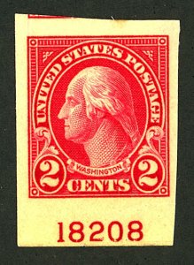 U.S. #577 MINT PL# SINGLE OG NH