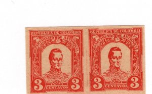 Colombia #127 - See Note After in SC MNG Imperf Pair Stamp