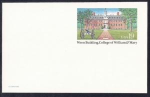 UX167 19 cent Wren Building Postal Card mint NH XF