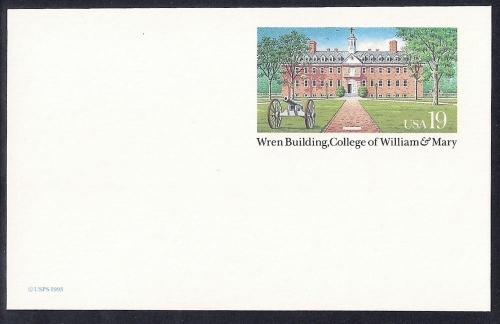 UX167 19 cent Wren Building Postal Card mint NH XF