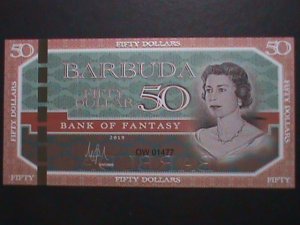 BARBUDA -COLLECTIBLE FIFTY DOLLARS UNCIRCULATED-POLYMAR-NOTE VERY FINE