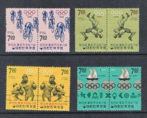 Korea 1968 Sc 617b-623b set MH