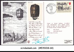 GREAT BRITAIN - 1984 BICENTENARY OF FIRST FLIGHT COVER WITH CANCL. SIGNED