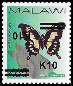 Malawi Butterfly provisional  revalued inverted error
