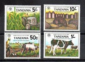 Tanzania MNH 209-12 World Food Day Cattle SCV 3.15