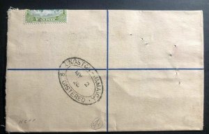 1925 Mandeville Jamaica Registered Letter Cover To Chicago IL USA