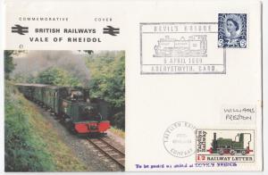 GB Wales; BR Railway Vale of Rheidol & Tallyllyn Cover, 1969 PMK, Devils Bridge