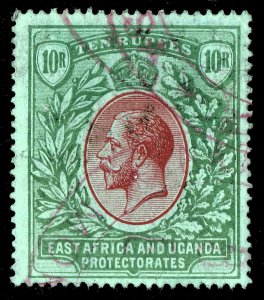 [sto530] EAST AFRICA & UGANDA 1912 SG#58 King George V 10Rupees Fiscal Used