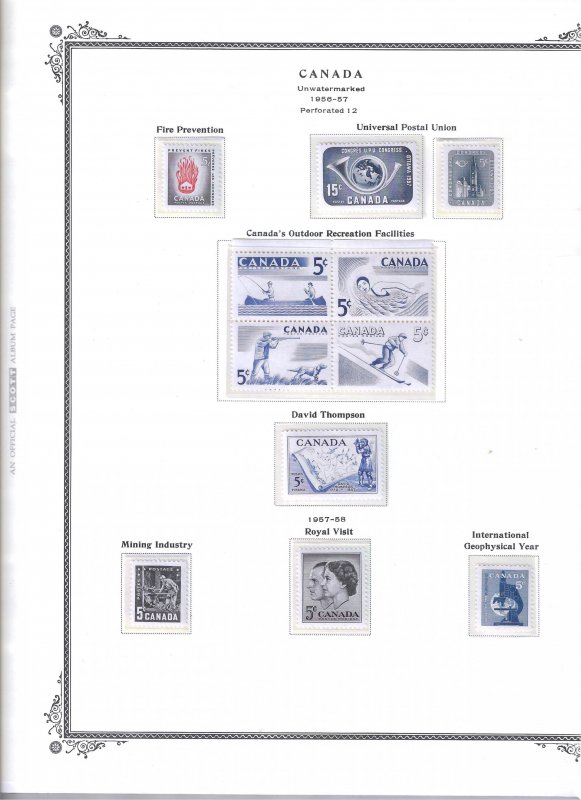 CANADA COLLECTION 1953-1999 SCOTT PAGES-CLEAR MOUNTS- MINT NH SCOTT BINDER/COVER