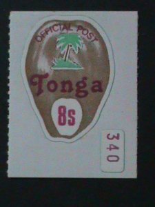 ​TONGA-1972-SC#304-LOVELY BEAUTIFUL COCONUT SHAPE CUT STAMP-MINT VERY FINE