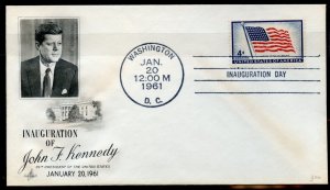 UNITED STATES  1961  JOHN F. KENNEDY ARTCRAFT INAUGURATION COVER