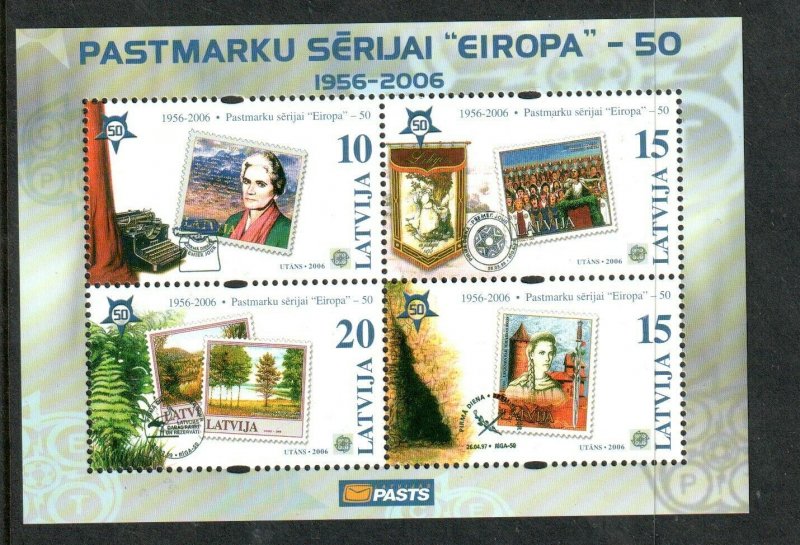 2006    LATVIA  -  SG.  MS658  -  EUROPA STAMP ANNIVERSARY -  MNH