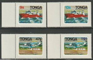 EDSROOM-9867 Tonga 513-16 MNH 1982 Complete Ferry Boat & Plane CV$6.35