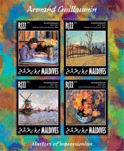 Maldives - 2014 Armand Guillaumin - 4 Stamp Sheet - 13E-127