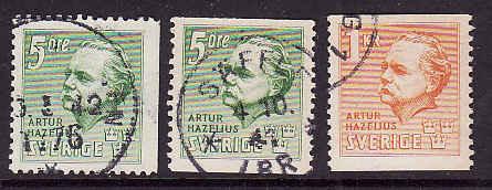 Sweden:SC#323-25-usedset-Artur Hazelius-cv $4.80