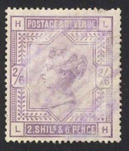 Great Britain Sc# 96 Used (a) 1883 2sh6p lilac Queen Victoria