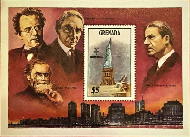 ZAYIX 1986 Grenada 1351 MNH Statue of Liberty Centennial souvenir sheet 0630S11M 