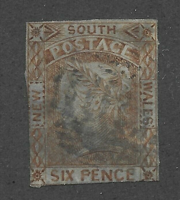 New South Wales #18 Used Thin - Stamp CAT VALUE $675.00