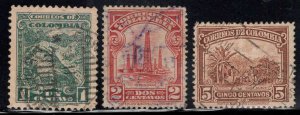 Colombia Scott 411-413 used