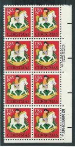 US#1769  $0.15 Christmas ZIP &TM Block of 8 (MNH) CV $2.50