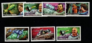 MALDIVE ISLANDS SG483/9 1974 AMERICAN & RUSSIAN SPACE EXPLORATION MNH