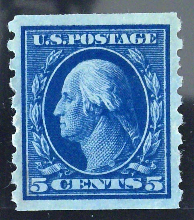 Scott #396 - VF/XF - 5c Blue - Washington - NG - 1913