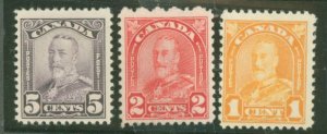 Canada #153/162/165  Multiple