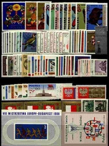 Poland 1966 MNH Year set
