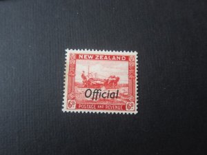 New Zealand 1937 SG O127 toning back MH