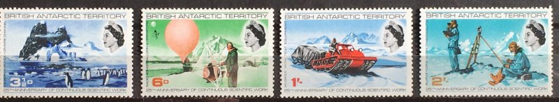 1969 British Antarctic Territory Scientific Research Issue Sc# 20-3 MNH