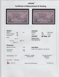 US Scott #783 OG MNH eGRADED With Certificate Superb 97