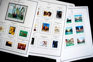 COLOR PRINTED ITALY 2021-2023 STAMP ALBUM PAGES (50 illustrated pages)