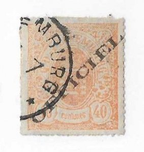 Luxembourg Sc #09 40c pale orange used VF