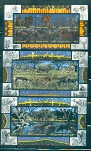 Togo - Sc# 1984-6. 2001 African Wild Life. MNH Set of 3 Souvenir Sheets. $30.00.