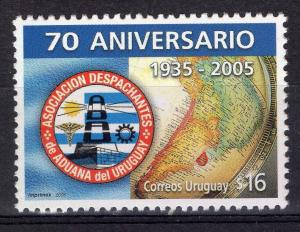 Broker America Map Lighthouse symbol URUGUAY Sc#2135 MNH STAMP 