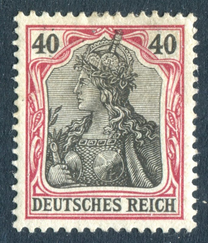 Germany 1902. 40pf black & carmine. No wmk. Mint. LH. Deutsches Reich.