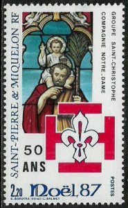 St Pierre & Miquelon #503 MNH Stamp - Christmas - Scout Movement